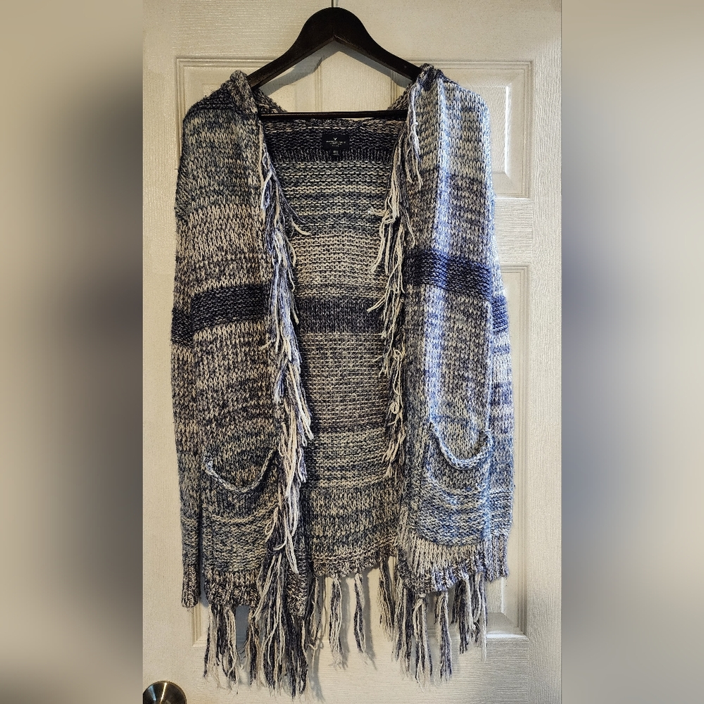 American Eagle long fringed cardigan